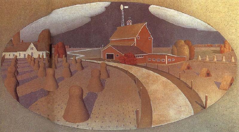 Grant Wood Farm View china oil painting image